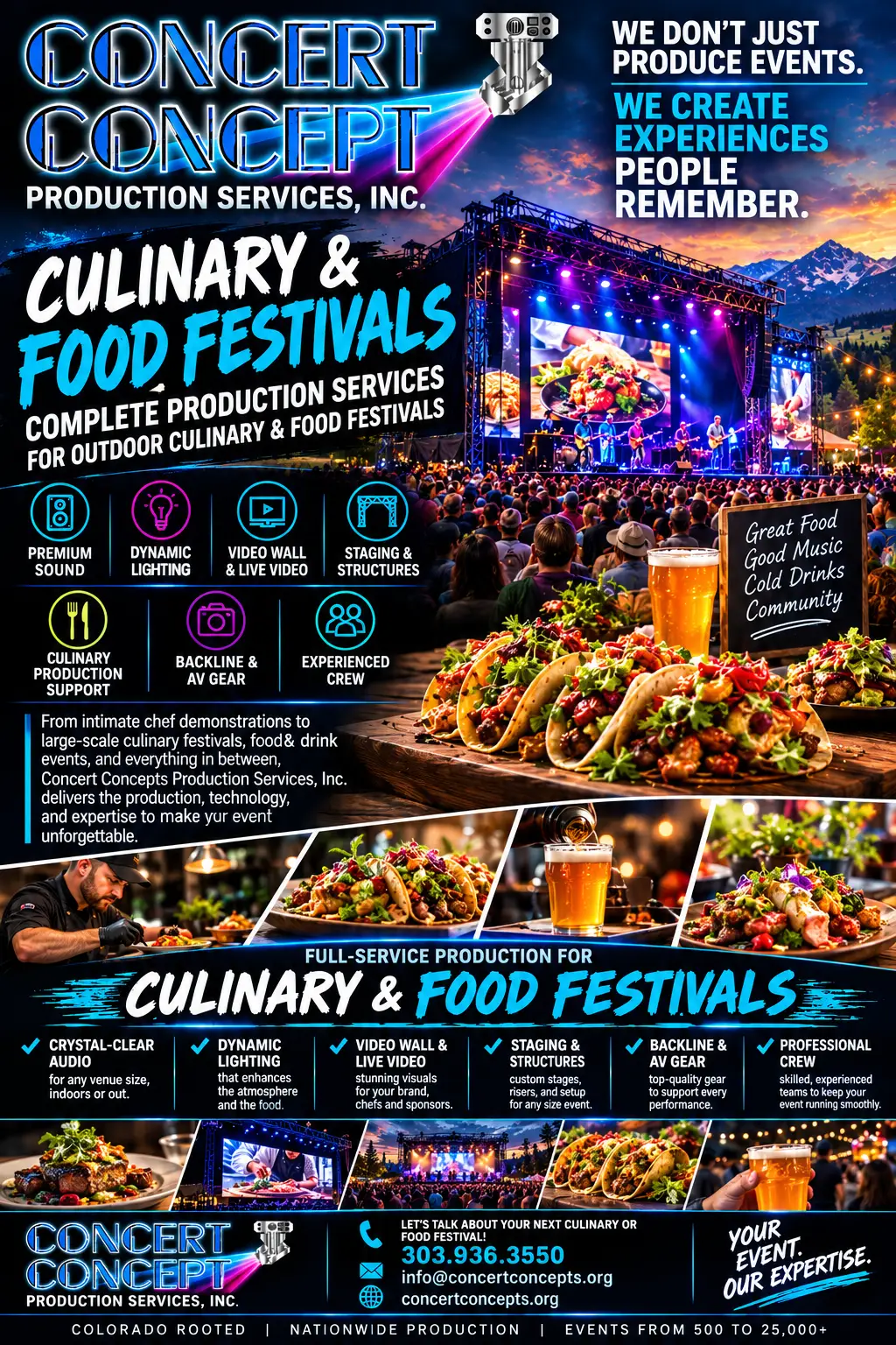 culinary festival production experiences